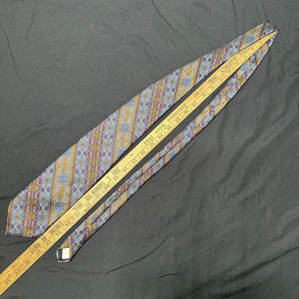 Bracers Tie Floral Geometric Paisley Print‎ Spring Daisies Woven Summer Colorful